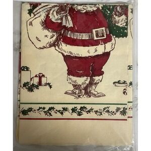 Vintage Paper Santa Claus Tablecloth New Old Stock C.A.‎ Reed Table Cover